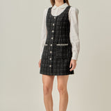 Tweed Sleeveless Mini Dress