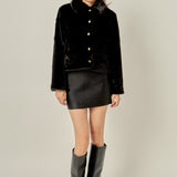 Faux Fur Collar Jacket