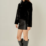 Faux Fur Collar Jacket