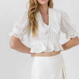 Women's Woven V-Neck Blouse