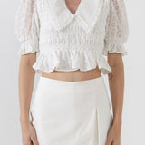 Women's Woven V-Neck Blouse