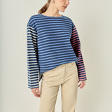 Mixed Stripe Long Sleeve Top