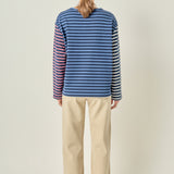 Mixed Stripe Long Sleeve Top