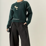 Beaded Martini Whipstitch Sweater