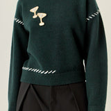 Beaded Martini Whipstitch Sweater