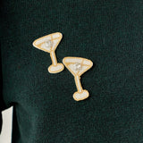 Beaded Martini Whipstitch Sweater