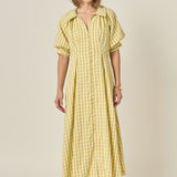 Gingham Puff Sleeve Dress