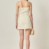 Back Bow Sleeveless Mini Dress