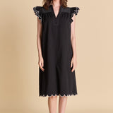 Scallop Midi Dress
