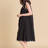 Scallop Midi Dress
