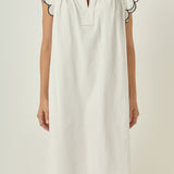 Scallop Midi Dress