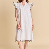 Scallop Midi Dress