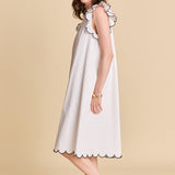 Scallop Midi Dress