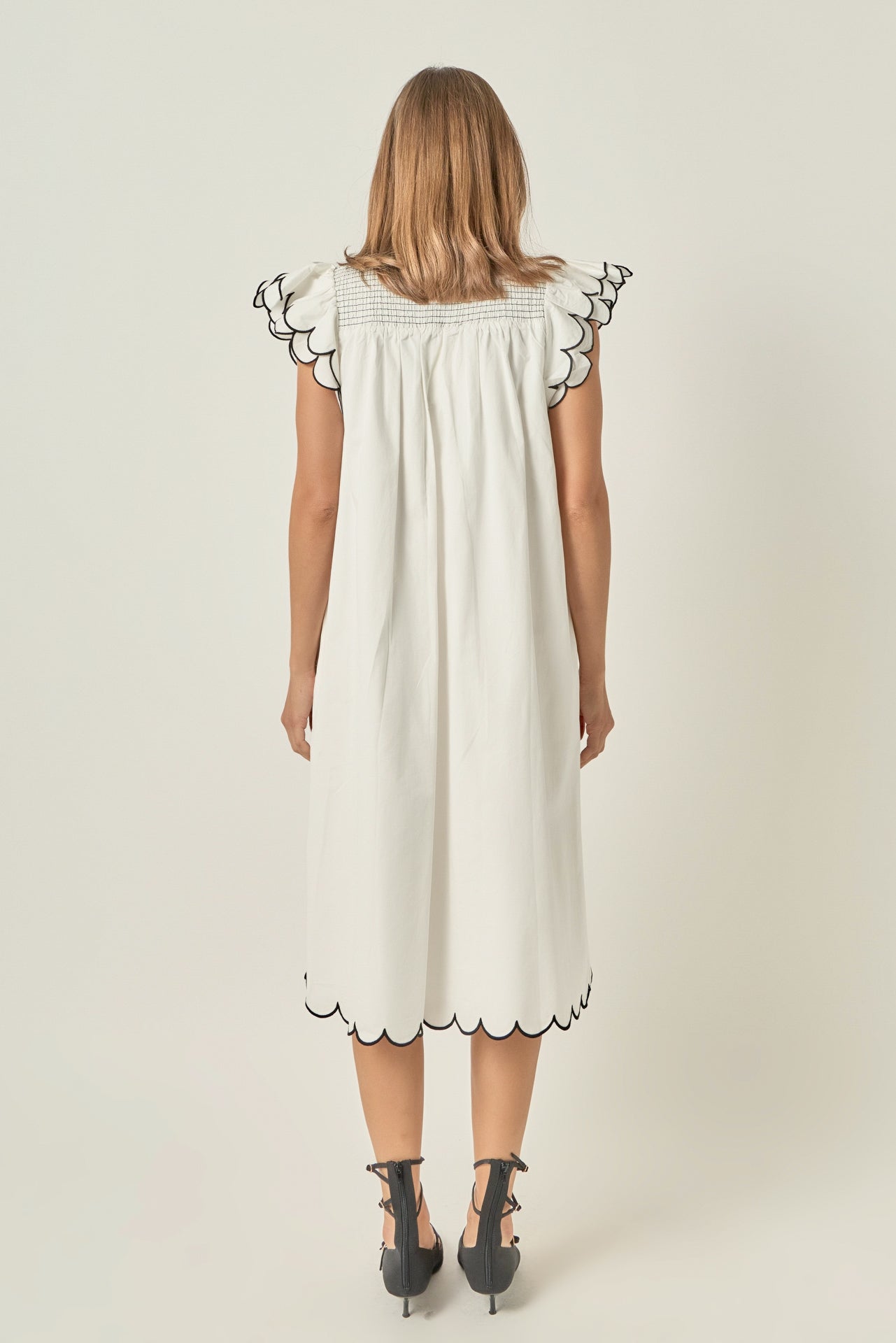 Scallop Midi Dress – English Factory