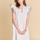 Scallop Midi Dress