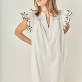 Scallop Midi Dress