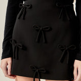 Bow Detailed Mini Skirt