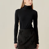 Bow Detailed Mini Skirt