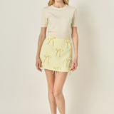 Bow Detailed Mini Skirt
