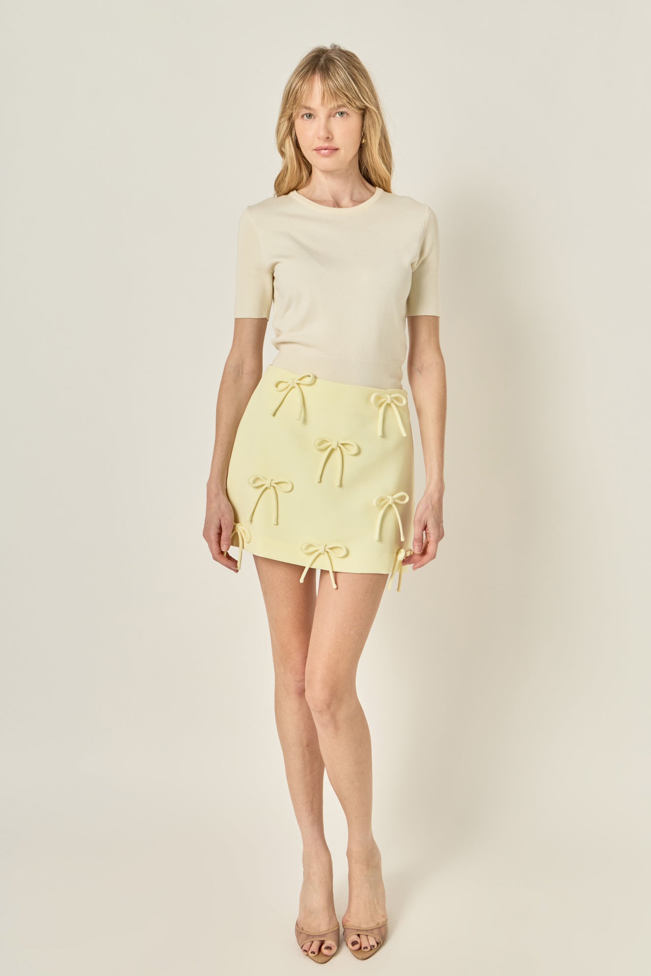 Bow Detailed Mini Skirt