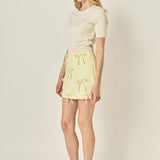 Bow Detailed Mini Skirt