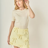 Bow Detailed Mini Skirt