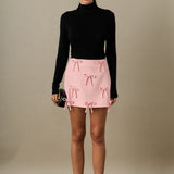 Bow Detailed Mini Skirt