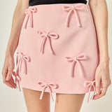 Bow Detailed Mini Skirt