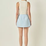 Bow Detailed Mini Skirt