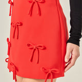 Bow Detailed Mini Skirt