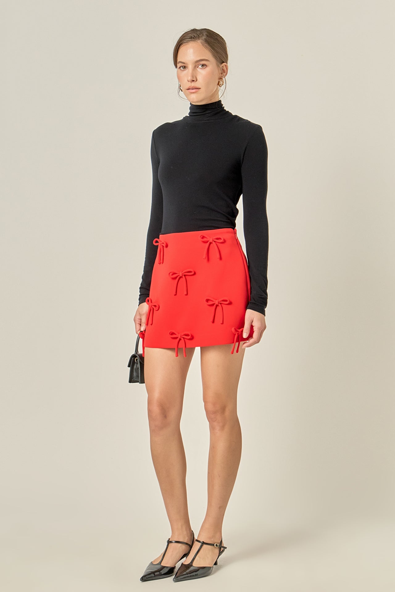 Bow Detailed Mini Skirt – English Factory