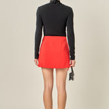 Bow Detailed Mini Skirt