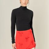 Bow Detailed Mini Skirt