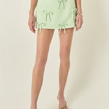Bow Detailed Mini Skirt