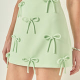 Bow Detailed Mini Skirt