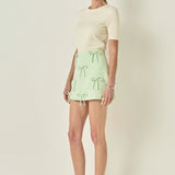 Bow Detailed Mini Skirt
