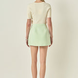 Bow Detailed Mini Skirt