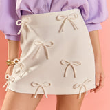 Bow Detailed Mini Skirt