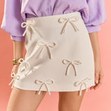 Bow Detailed Mini Skirt