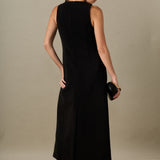 All-Over Bow Detail Sleeveless Midi Dress