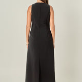 All-Over Bow Detail Sleeveless Midi Dress