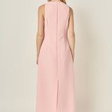 All-Over Bow Detail Sleeveless Midi Dress