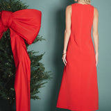 Bow Detailed Sleeveless Midi Dress