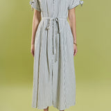 Pinstripe Polished Shirt Dress