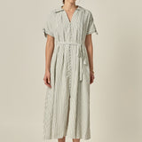 Pinstripe Polished Shirt Dress