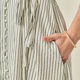 Pinstripe Polished Shirt Dress