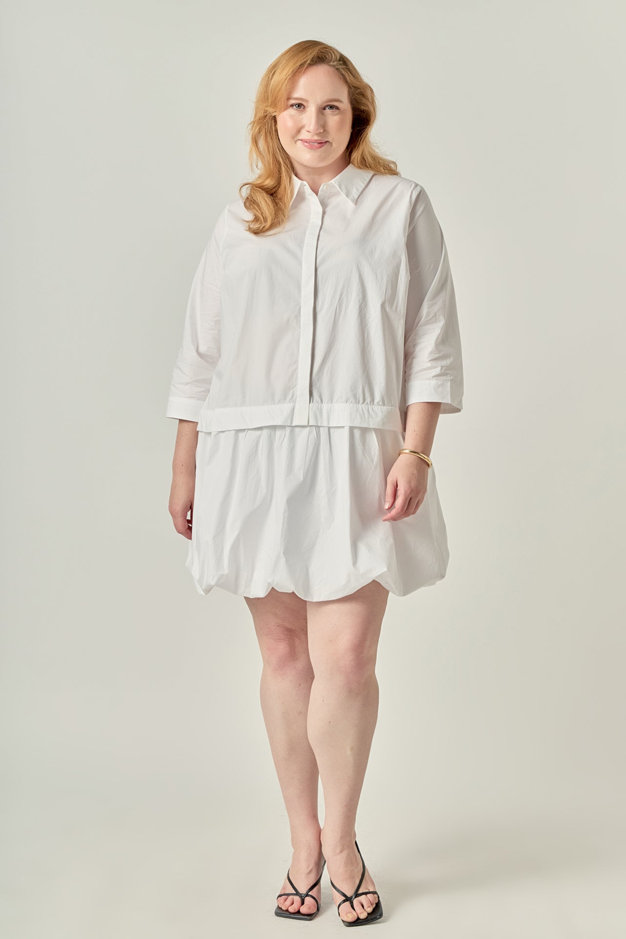 High Low Knit Combo Dress English Factory High Low Knit Combo Dress English Factory