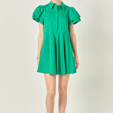 Peplum Shirt Mini Dress