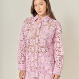 Willow Floral Guipure Lace Oversized Shirt