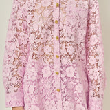 Willow Floral Guipure Lace Oversized Shirt